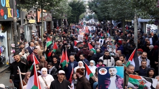İşgal altındaki Batı Şeria’da İsrail’in Gazze Şeridi’ne yönelik saldırıları protesto edildi