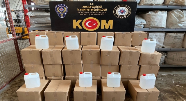 Adana’da 1040 litre sahte içki ile 1120 litre kaçak etil alkol ele geçirildi